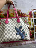 Mallard LV Purse with Pink Straps