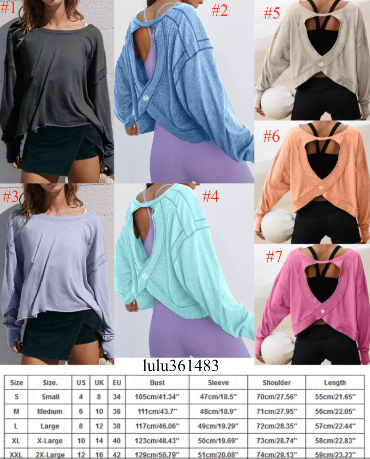 Lululemon long sleeve with open back