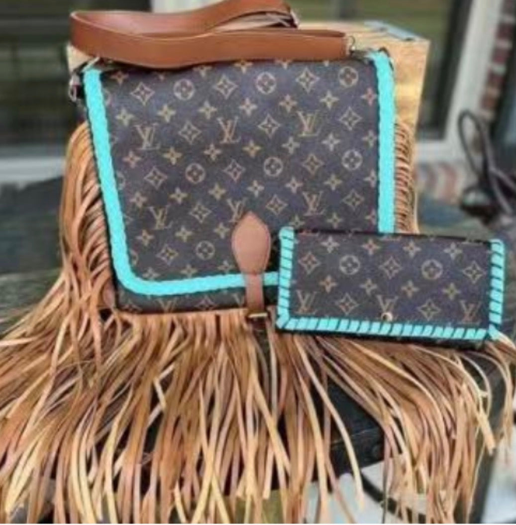 LV Fringe Purse Set