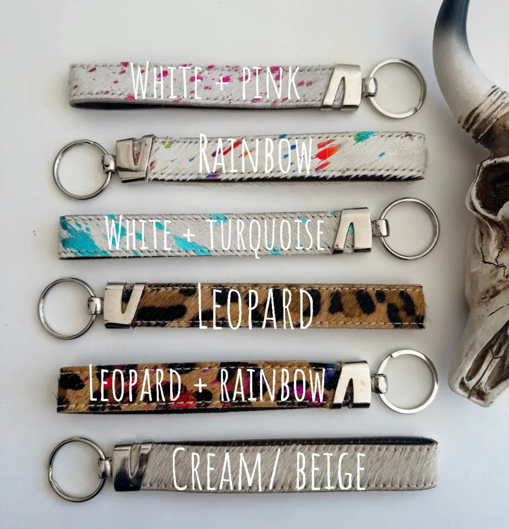 western-hair-on-cowhide-keychain