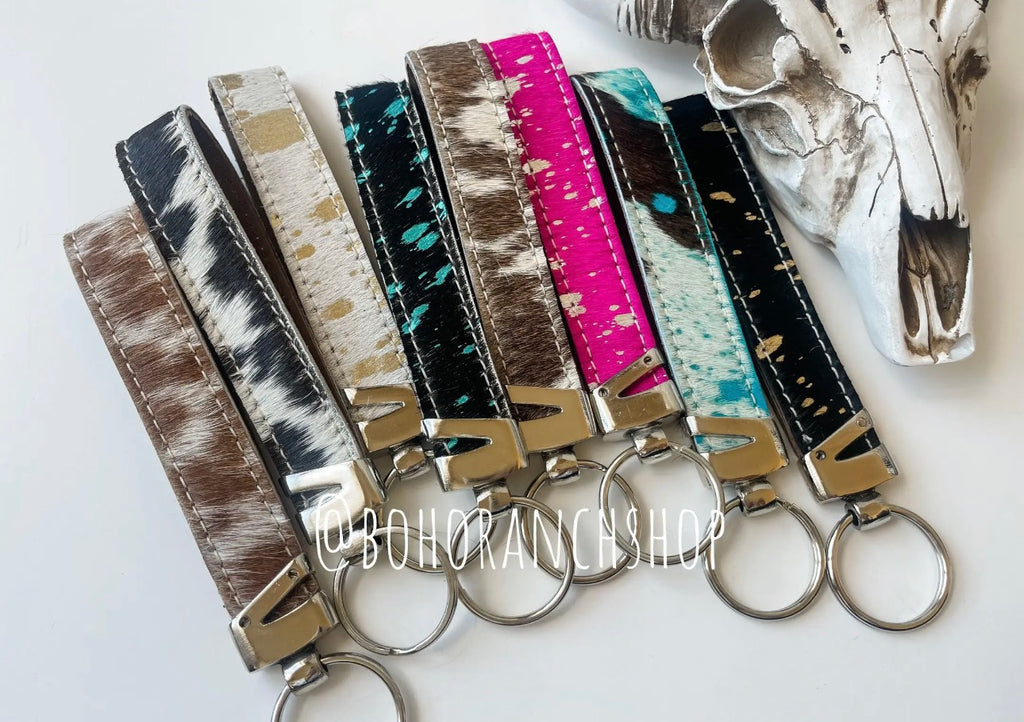 western-hair-on-cowhide-keychain