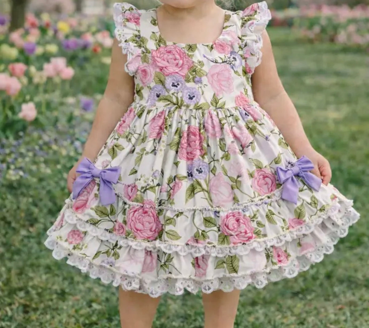 pink-floral-double-ruffle-dress