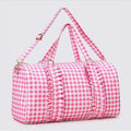 pink-checkered-weekender-duffle-bag