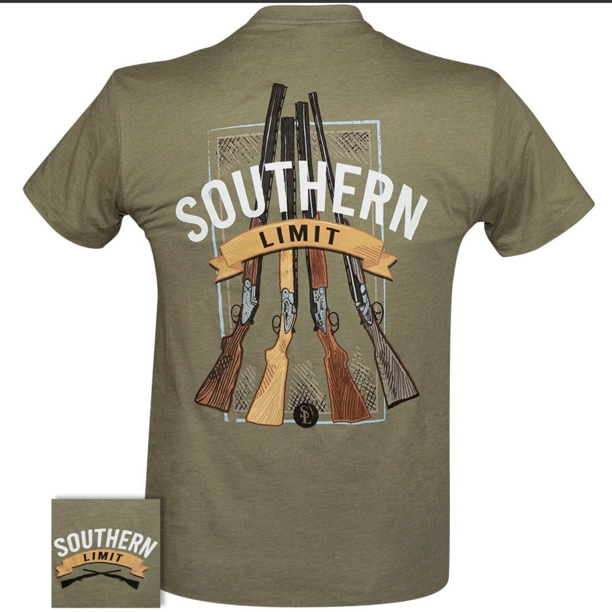 light-olive-southern-limit-guns-shirt
