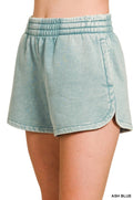 zenana-fleece-shorts-ash-blue