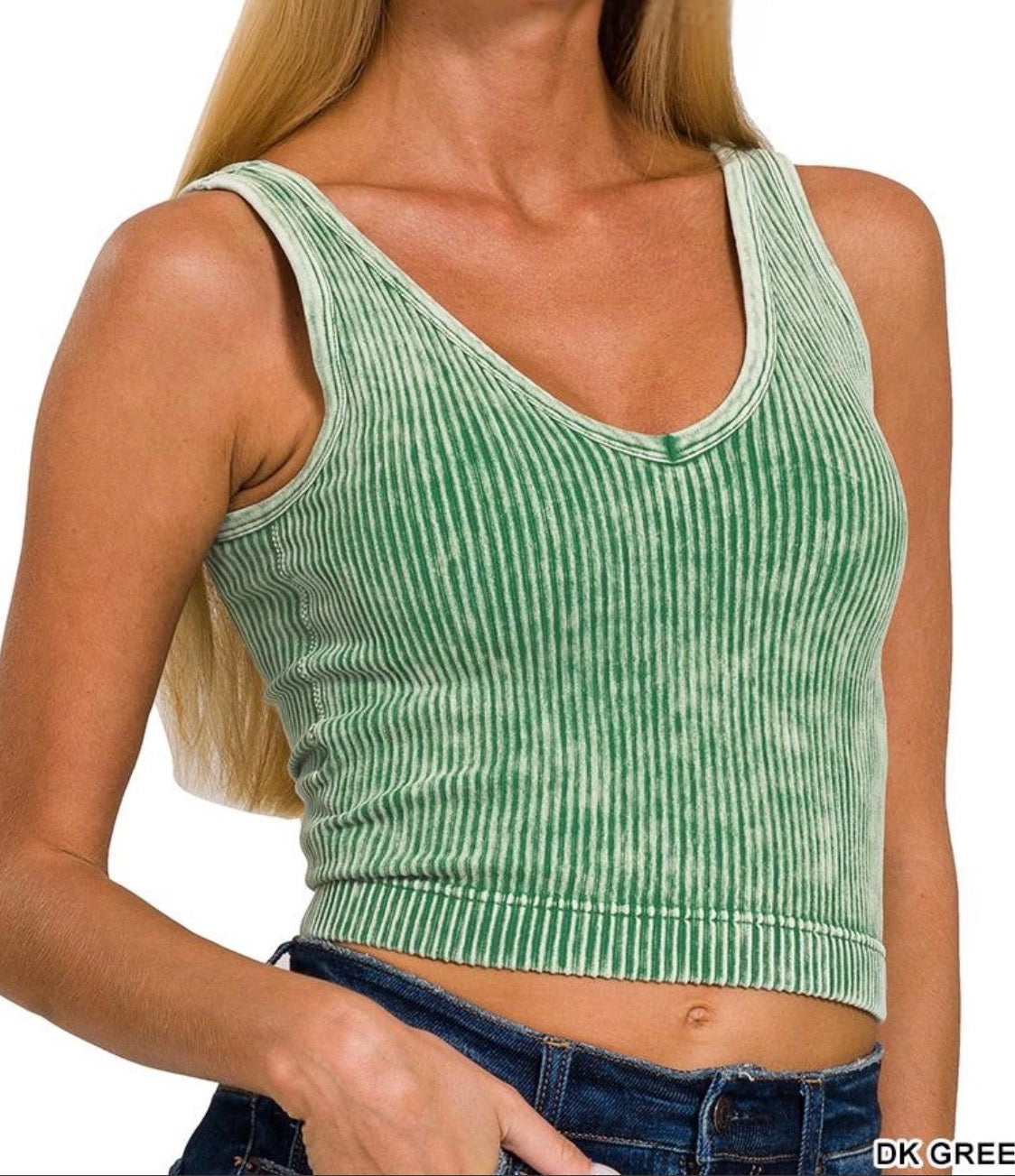zenana-seamless-rib-tank-dark-green