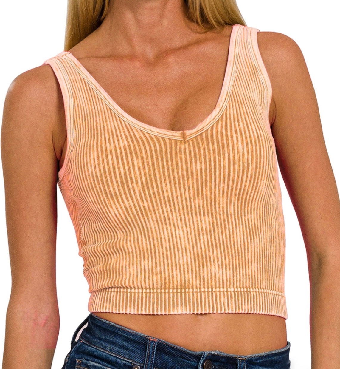 zenana-seamless-rib-tank-dark-camel