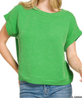 zenana-raised-rib-top-kelly-green