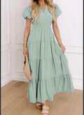 aqua-waist-tiered-dress