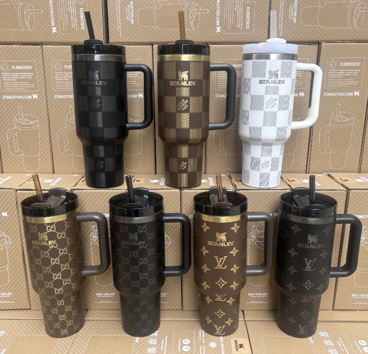 40oz Stanley LV and Gucci