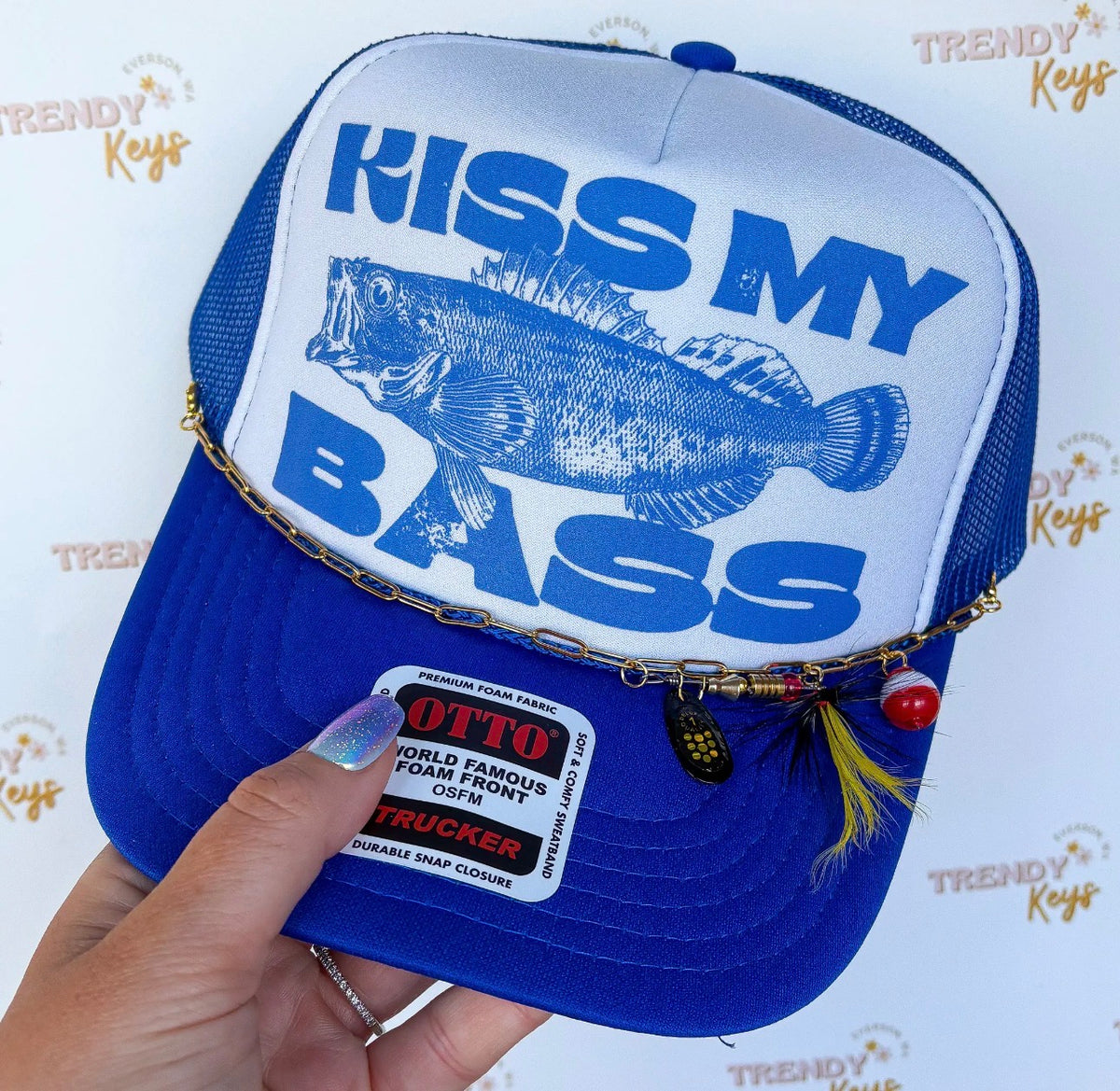 Kiss My Bass Trucker Hat